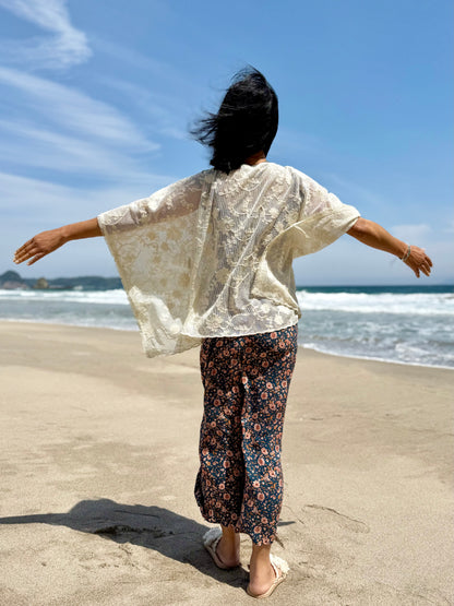LOVESTITCH   レースシアー キモノ カバーアップ