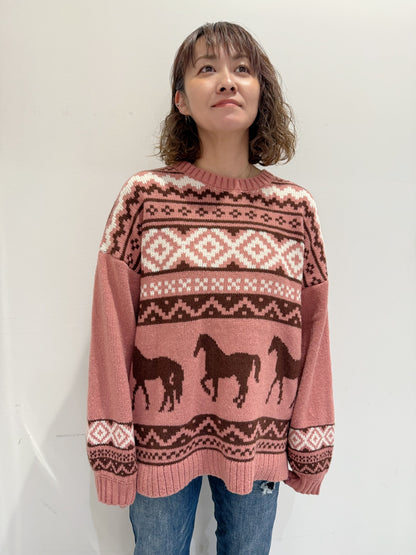 ウェスタン柄ニットセーター SALE 30%OFF