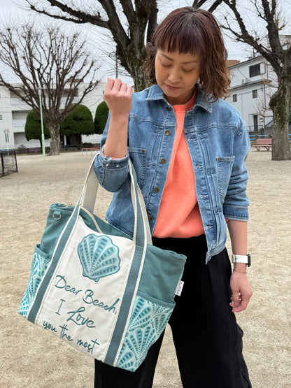 SunNSand シェル おさかなショルダートート（Pam Vale / Jewel Branding）