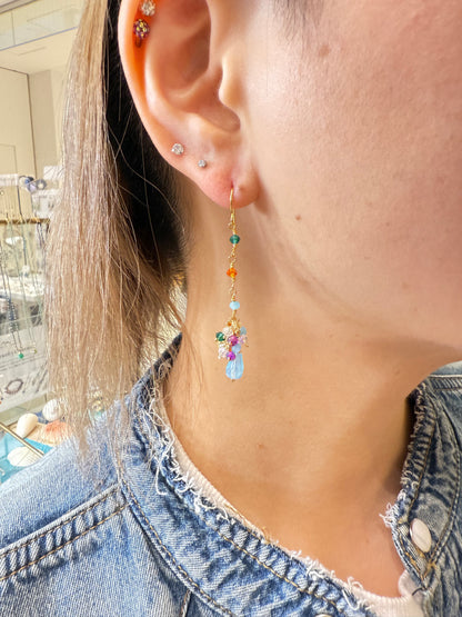 マチュピチュジュエリー デリケート ピアス マルチカラー