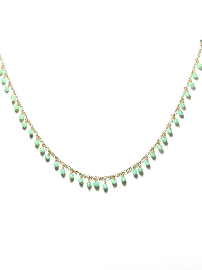 マチュピチュジュエリー【クリソプレーズ/14kgf】 ネックレス