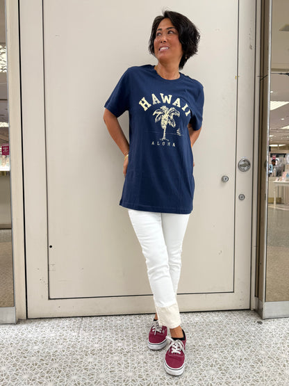 ハワイ パームツリーTシャツ ネイビー SALE 50%オフ