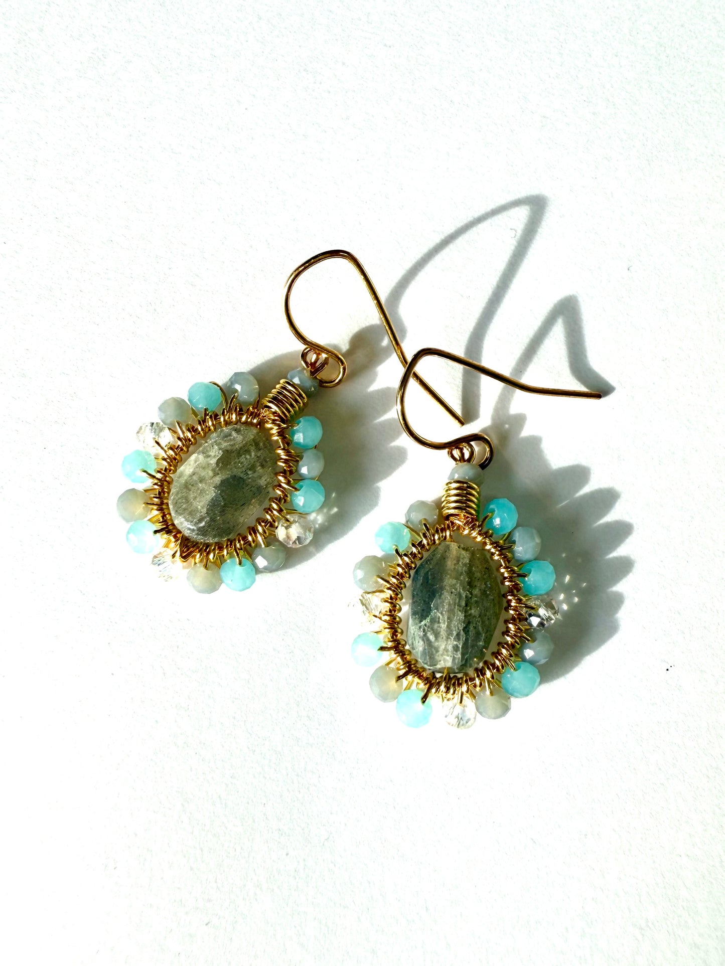 マチュピチュジュエリー トロピカルフラワーズ ピアス ラブラドライト