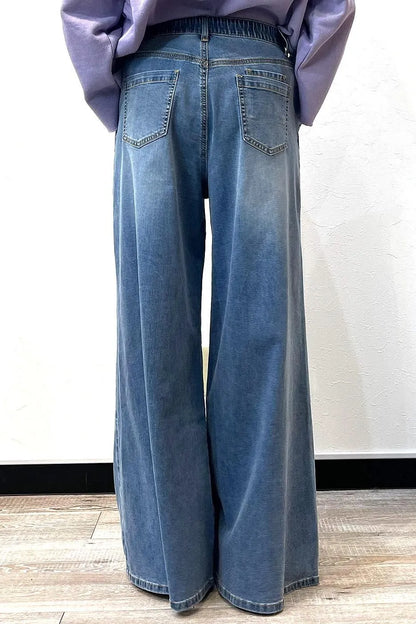 INDIMARK リリース ワイドデニム ブリーチ WJ232
