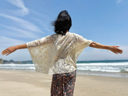 LOVESTITCH   レースシアー キモノ カバーアップ