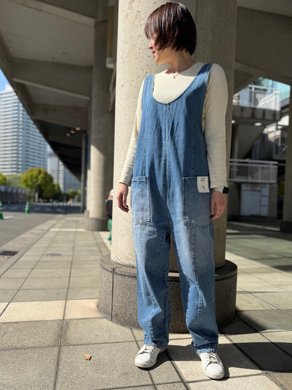 コクーン デニムオーバーオール