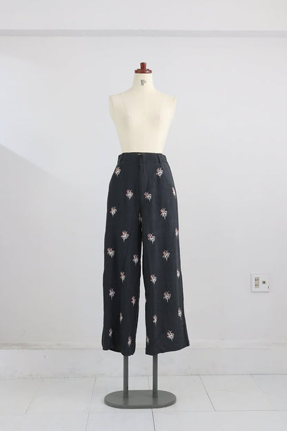 BAD 刺繍ロングパンツ