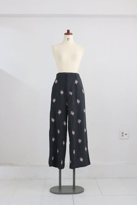 BAD 刺繍ロングパンツ