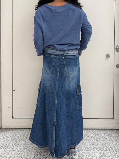 LOVE STITCH 裾シャーリングスウェットプルオーバー