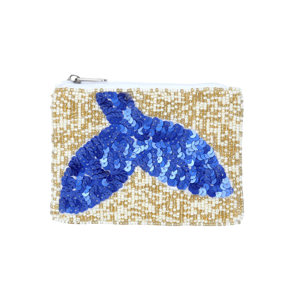 ホエールテール ビーズミニポーチ