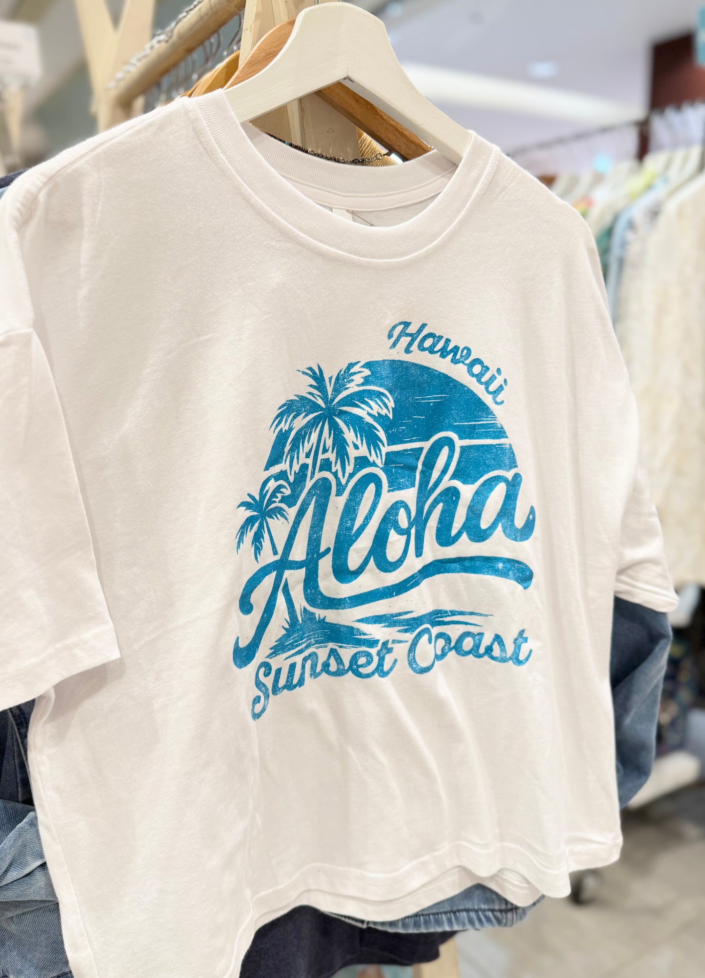 アロハ サンセットコースト ショート丈Tシャツ