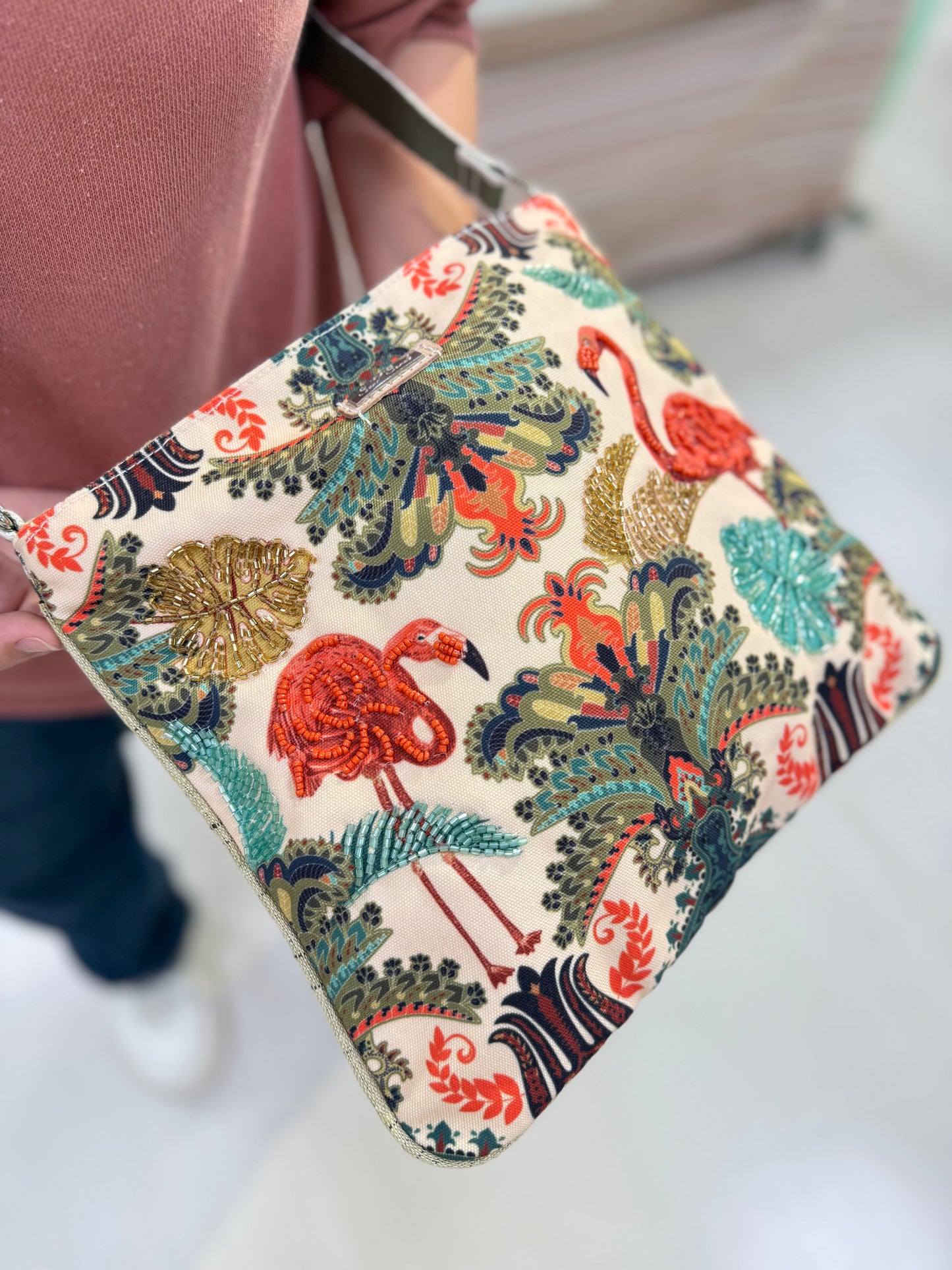 SunNSand ロイヤルフラミンゴショルダーバッグ