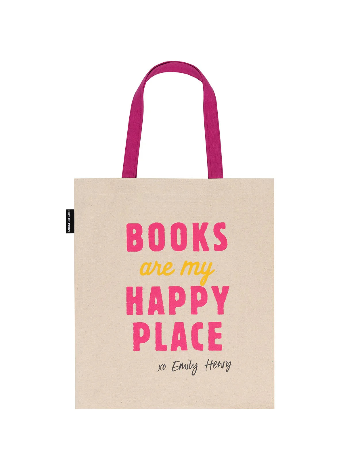 OUT OF PRINT Emily Henry Books Are My Happy Place トートバッグ