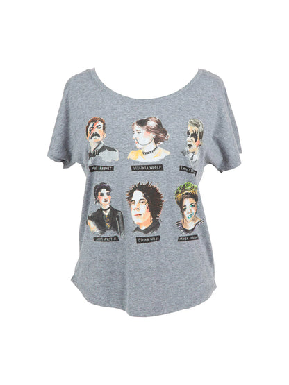 OUT OF PRINT パンキッシュな作家たち Punk Rock Authors リラックスフィットTシャツ