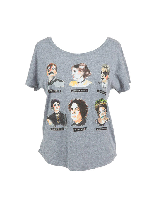 OUT OF PRINT パンキッシュな作家たち Punk Rock Authors リラックスフィットTシャツ