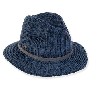 ADORA コーデュロイ風サファリハット ネイビー