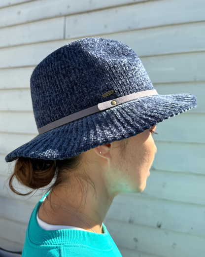 ADORA コーデュロイ風サファリハット ネイビー