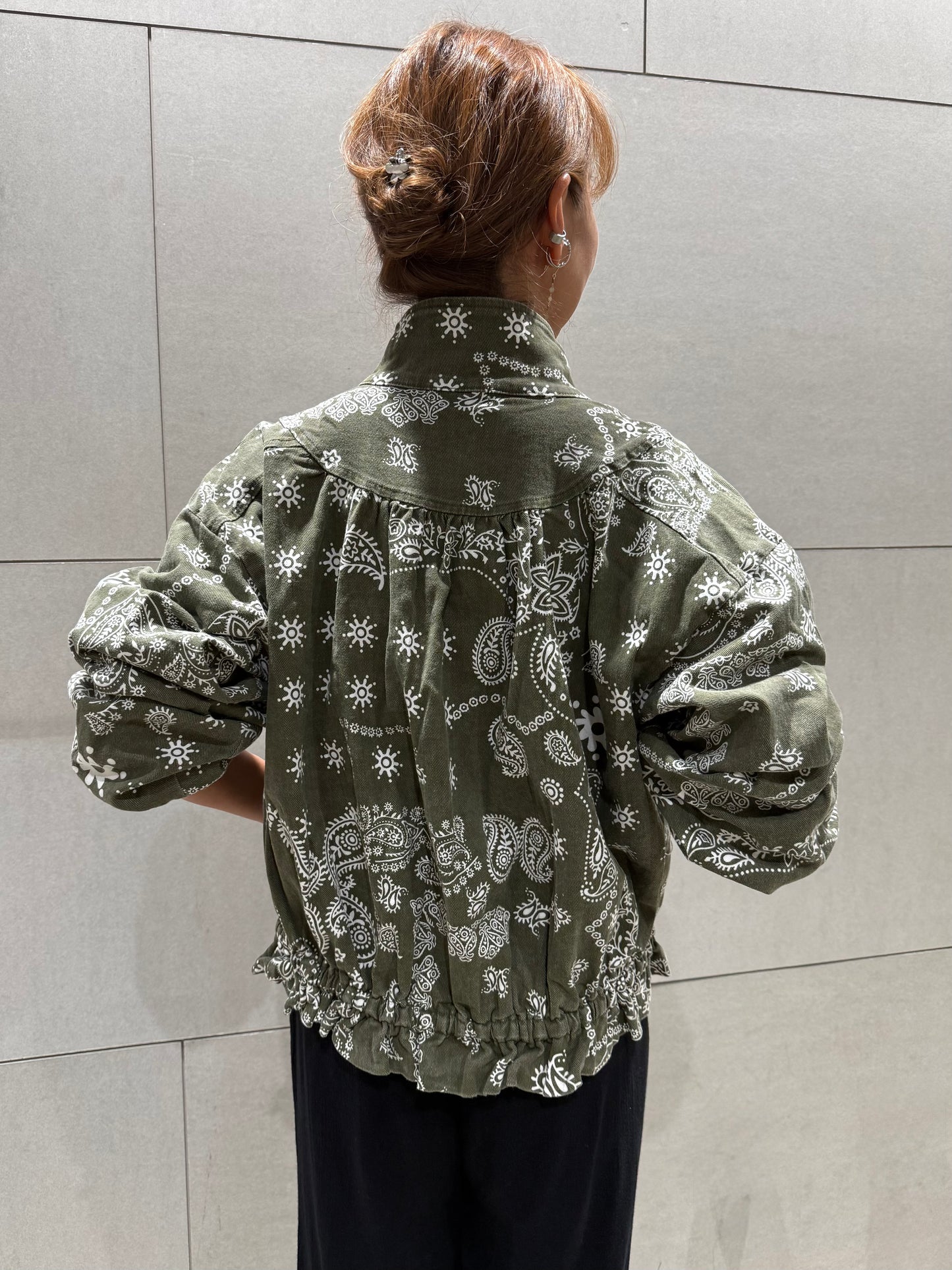 バンダナ柄 ボンバージャケット