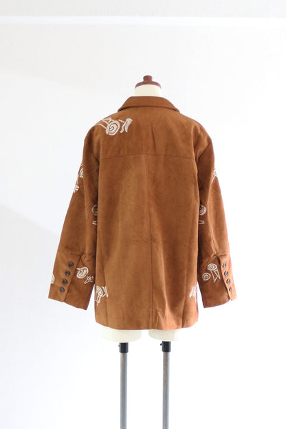 BAD ボヘミアン刺繍スエードジャケット