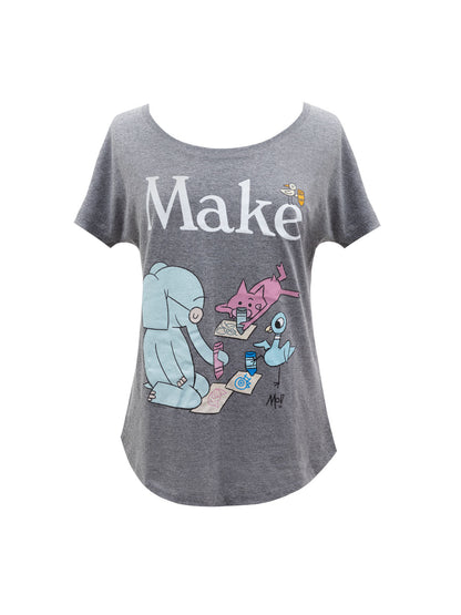 OUT OF PRINT【ぞうさんぶたさん 】リラックスフィットTシャツ Make