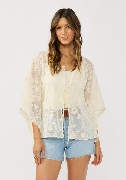【オンライン先行販売】LOVESTITCH   レースシアー キモノ カバーアップ