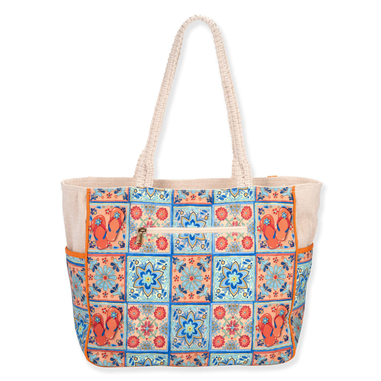 SunNSand カプリタイル柄ビーチサンダル トートバッグ