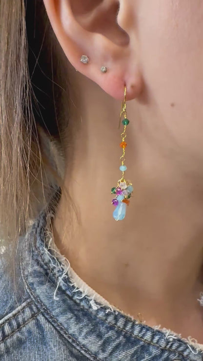 マチュピチュジュエリー デリケート ピアス マルチカラー