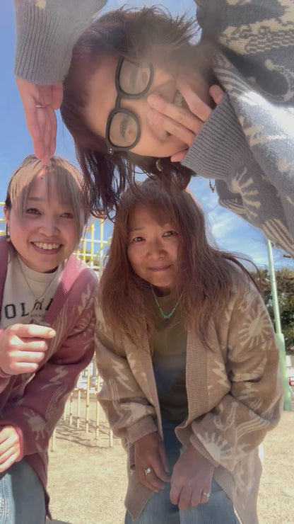 ウエスタングラフィック ニットカーディガン