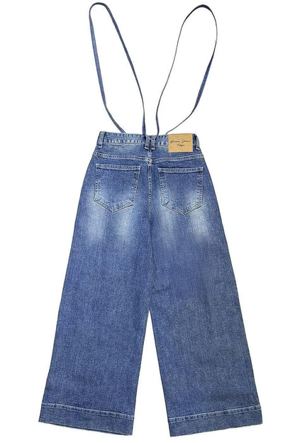 INDIMARK |DRIVE JEANS TOKYO| サスペンダー タックワイドデニム D001