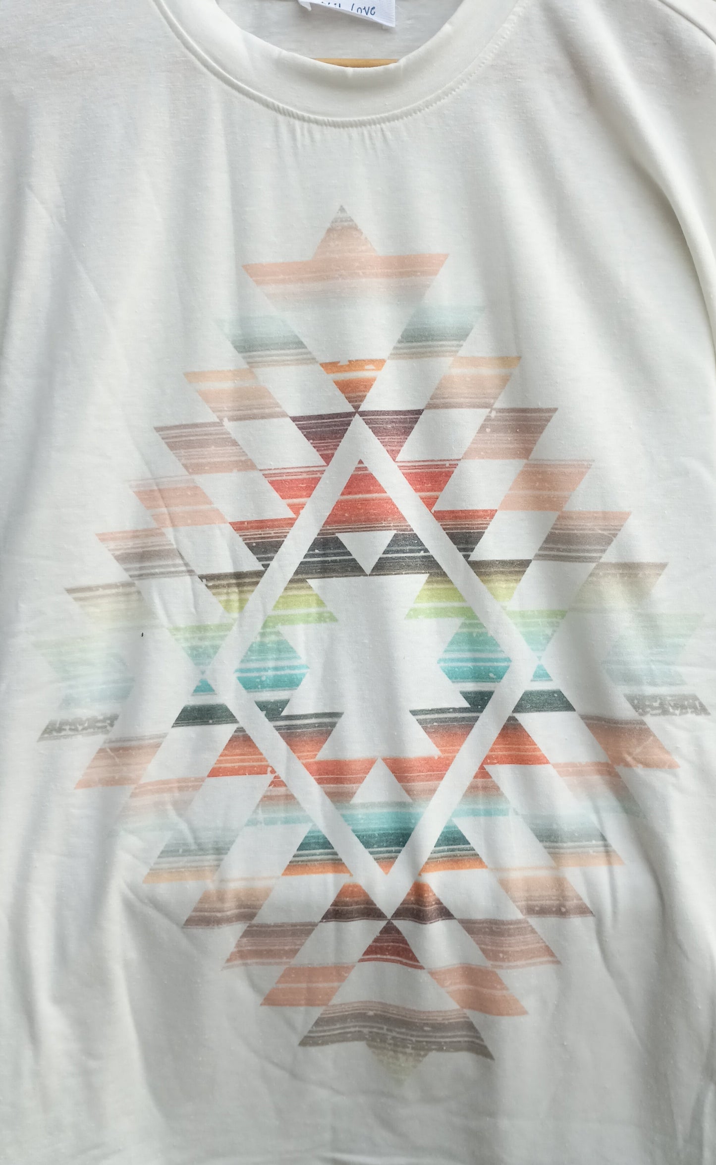 オルテガ柄 オーバーサイズ ロングスリーブトップス