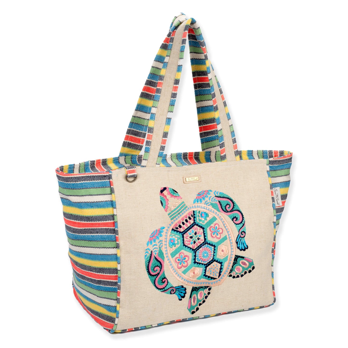 SunNSand トートバッグ ウミガメ曼荼羅刺繍