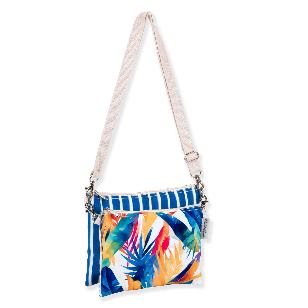 SunNSand トロピカルリーフ2ポーチポシェット