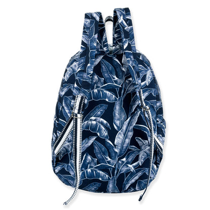 SunNSand リーフ柄バックパック ネイビー