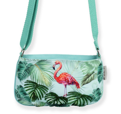 SunNSand フラミンゴ＆リーフ ミニショルダーバッグ
