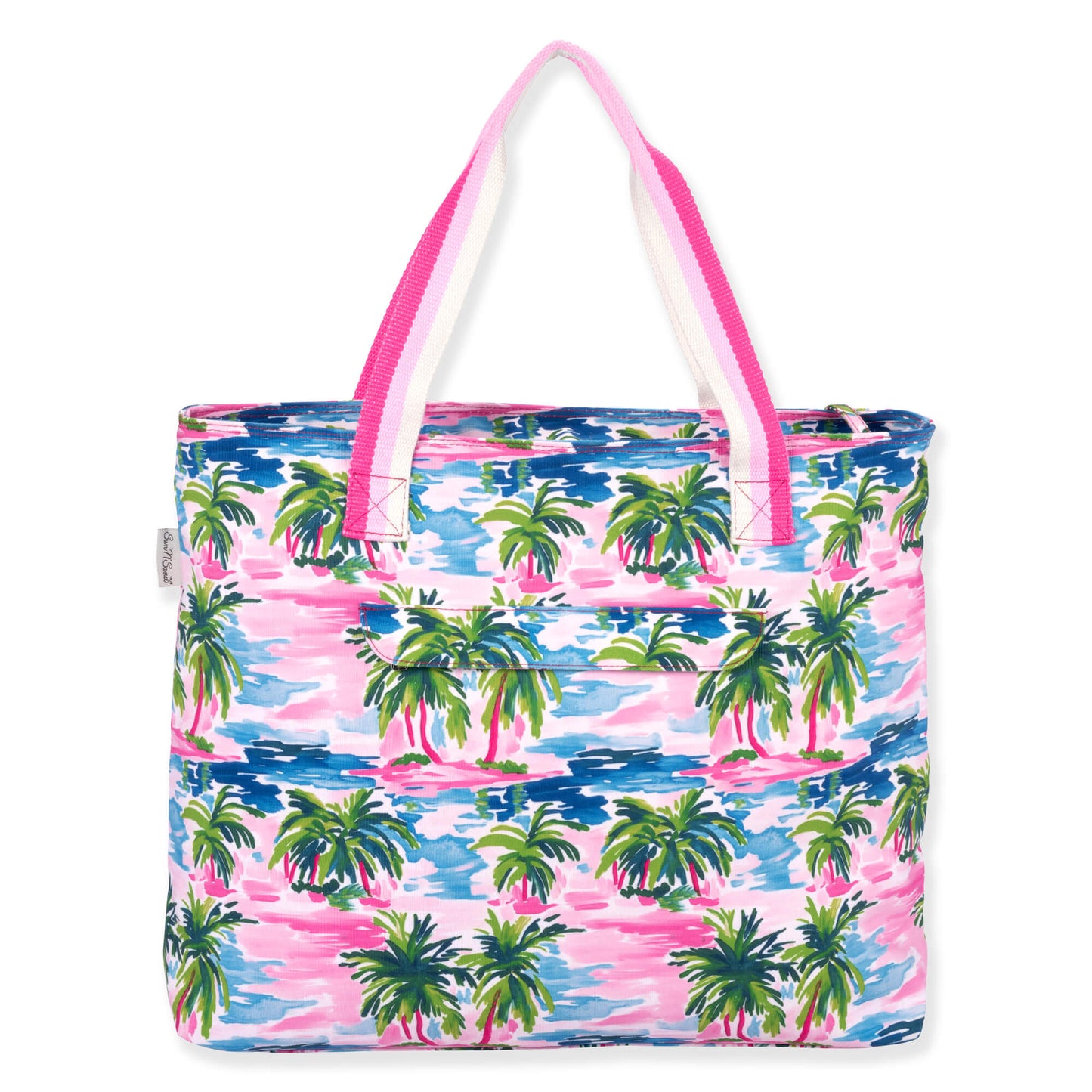 SunNSand Palm Island キャンバス ショルダートートバッグ（ハットホルダー付き）