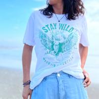 Stay Wild グラフィックTシャツ ホワイト